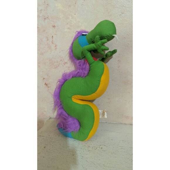 Vintage 1985 Hallmark Dinosaur Plush Toy With Purple Mane Cuddly Collectible - Picture 3 of 10